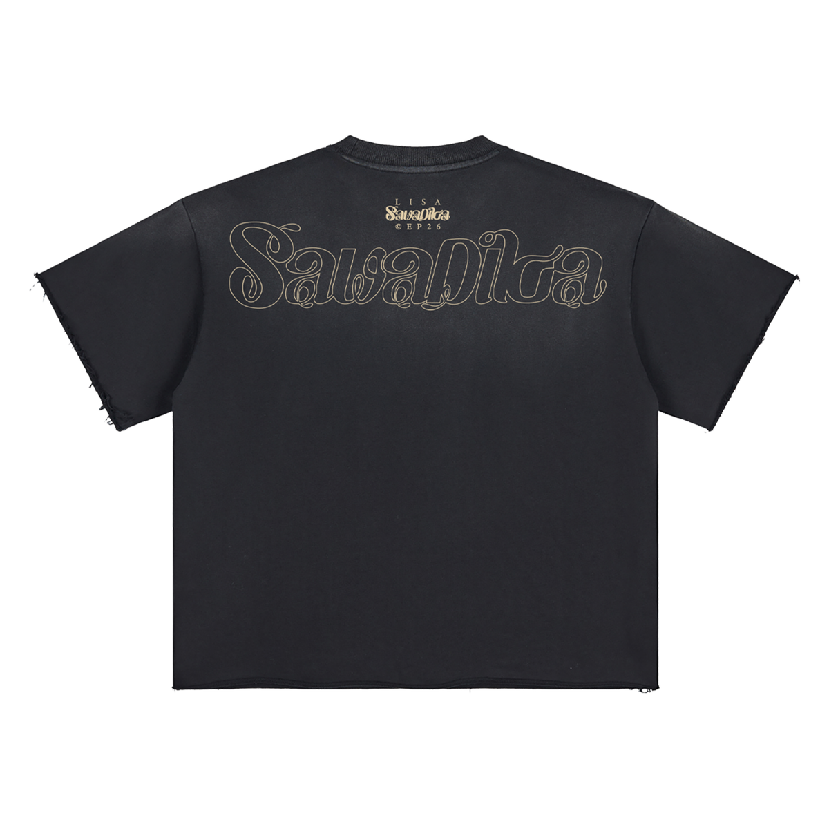 HELLO SAWADIKA SUN FADE BLACK TEE