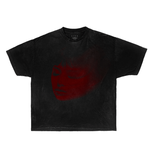 PRESS PLAY DISTRESSED WASHED BLACK TEE