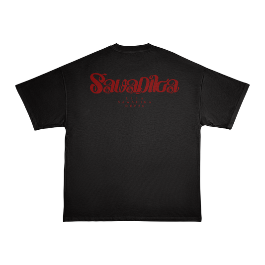 HELLO SAWADIKA BLACK TEE