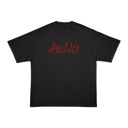 HELLO SAWADIKA BLACK TEE