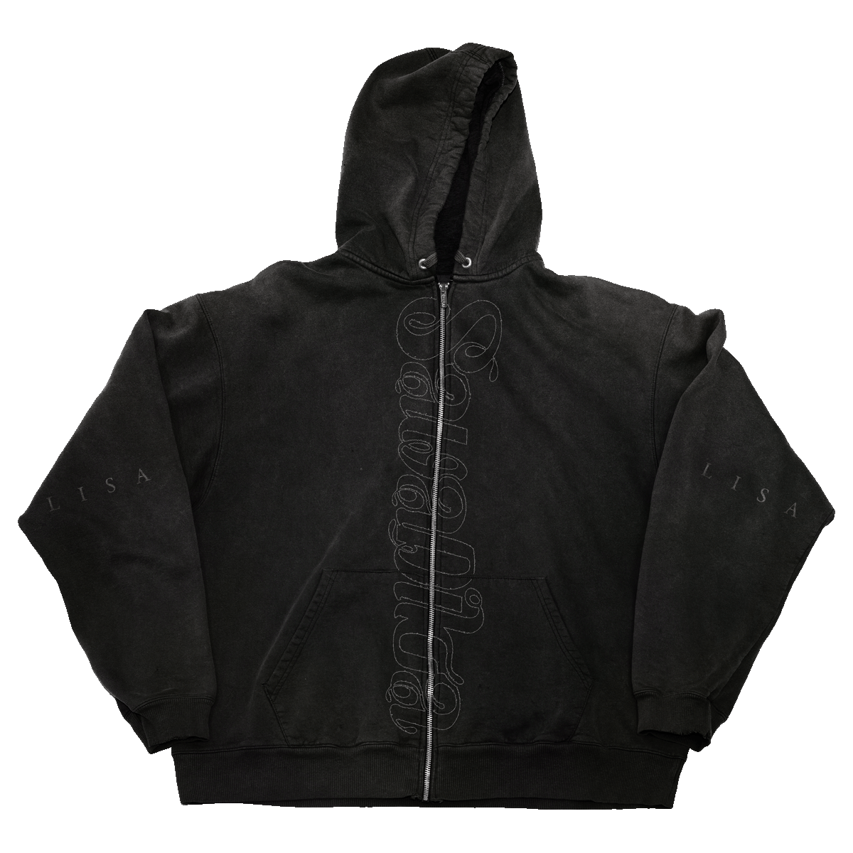 SAWADIKA BLACK ZIP HOODIE